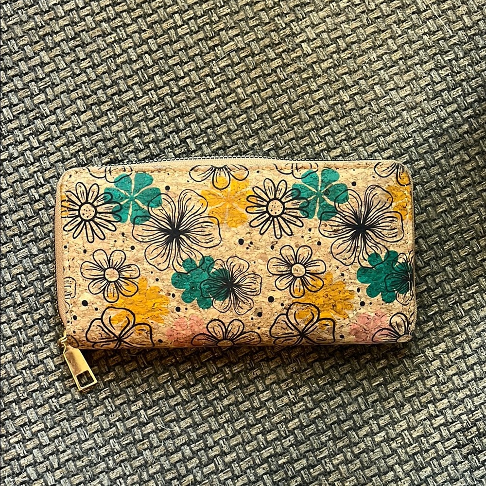 Floral Cork Wallet